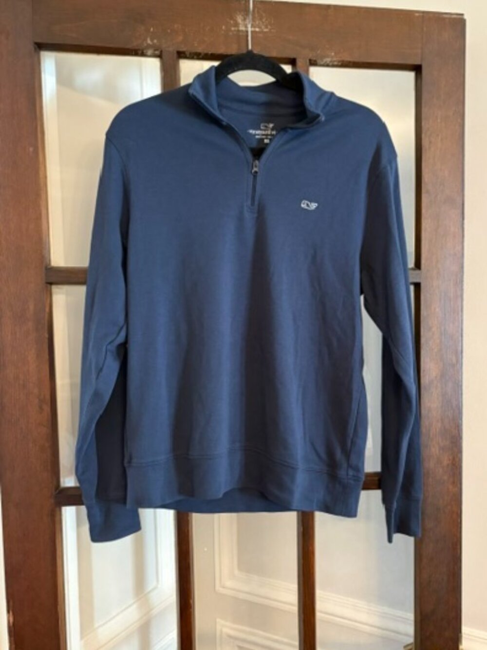 Vineyard Vines Navy Blue Quarter Zip Saltwater Pullover, Size XS